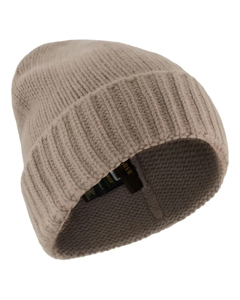 MOORER ribbed-knit beanie - Nude Nude