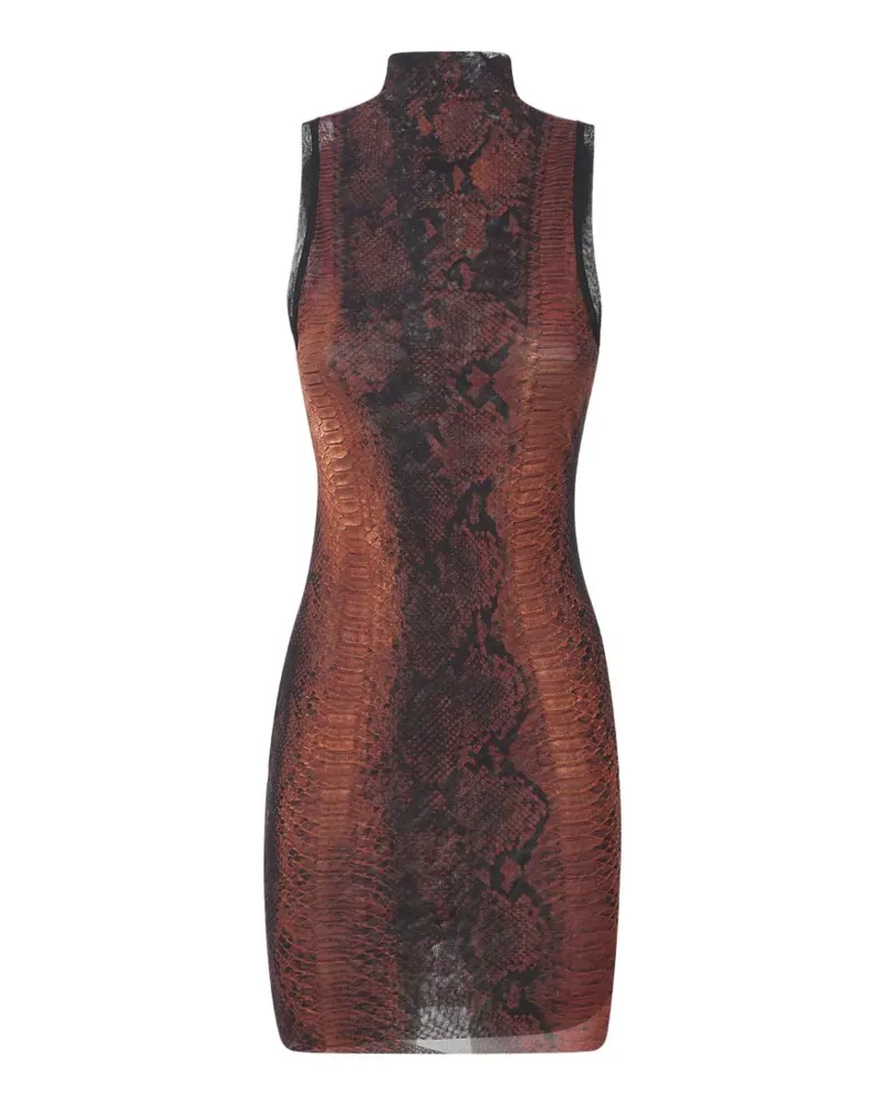 Jean Paul Gaultier snake-pattern mini dress - Braun Braun