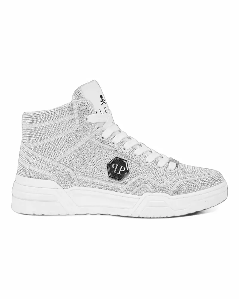 Philipp Plein Mid-Top Predator V2 Strass Sneakers - Silber Silber