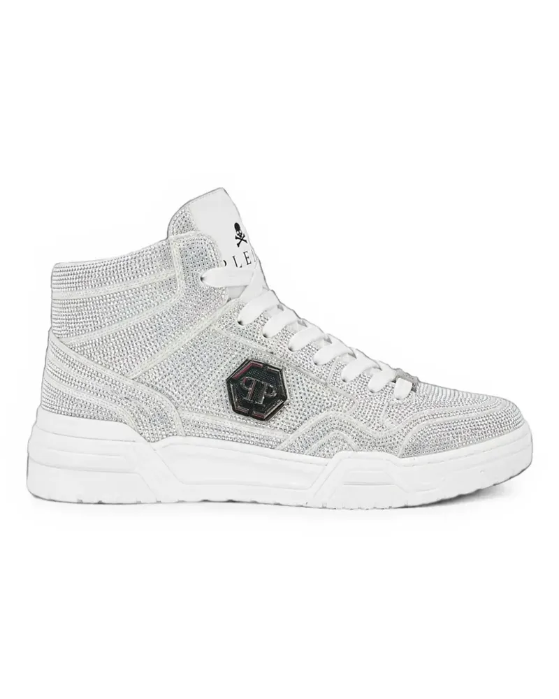 Philipp Plein Mid-Top Predator V2 Strass Sneakers - Silber Silber