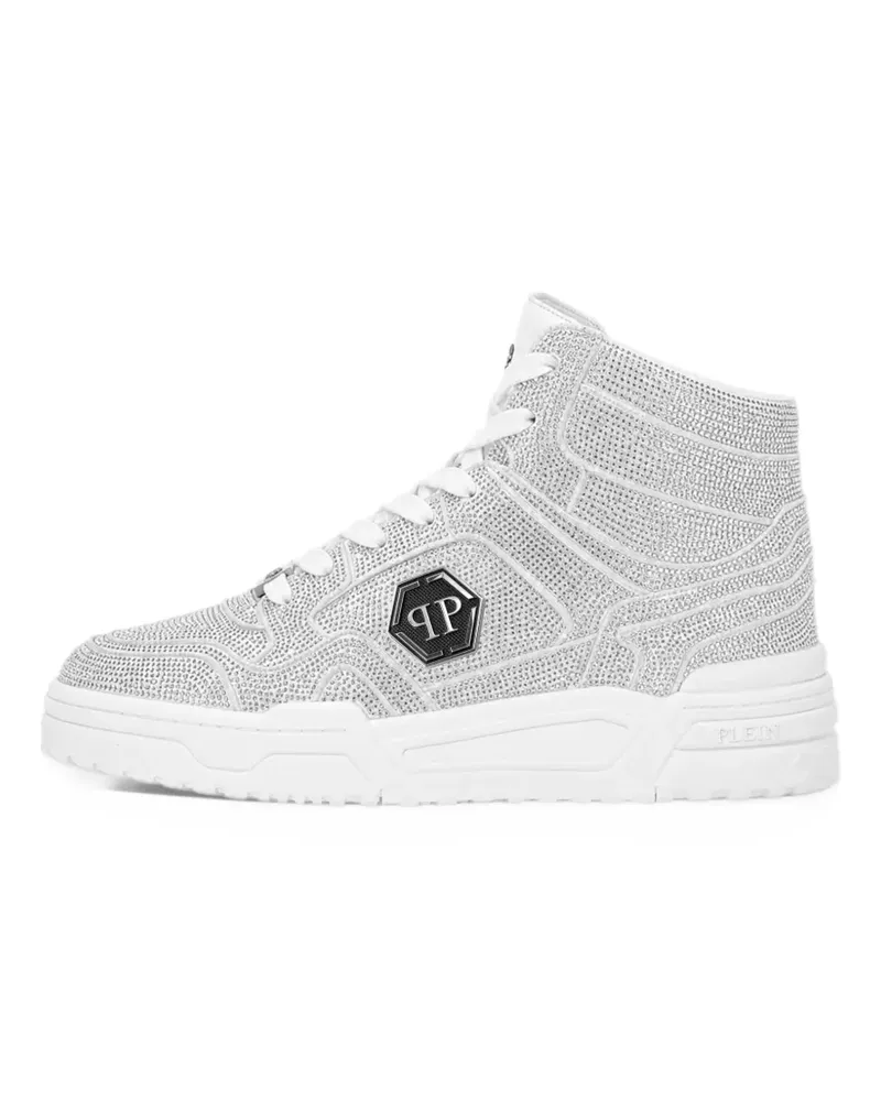 Philipp Plein Mid-Top Predator V2 Strass Sneakers - Silber Silber