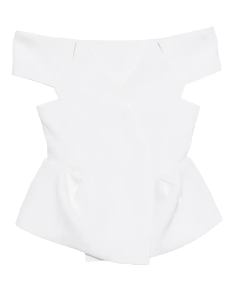 KHAITE Verone cut-out top - Weiß Weiß