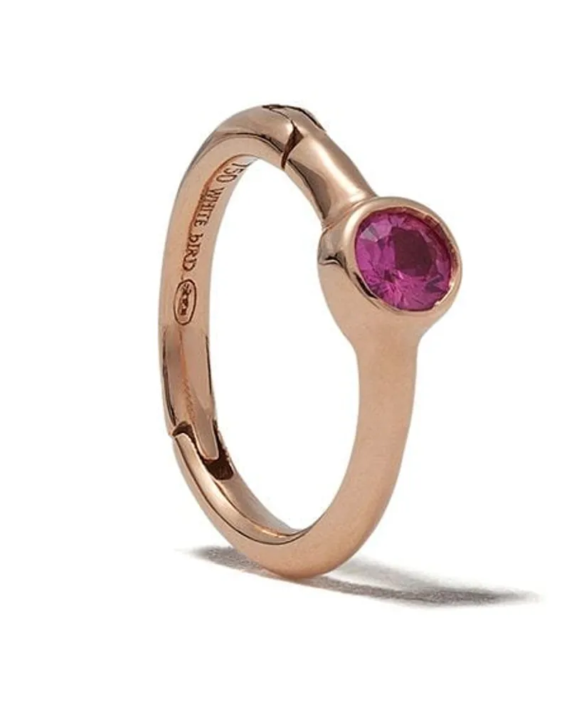 WHITE BIRD 18kt 'Justine' Rotgoldcreole - Rosa Rosa