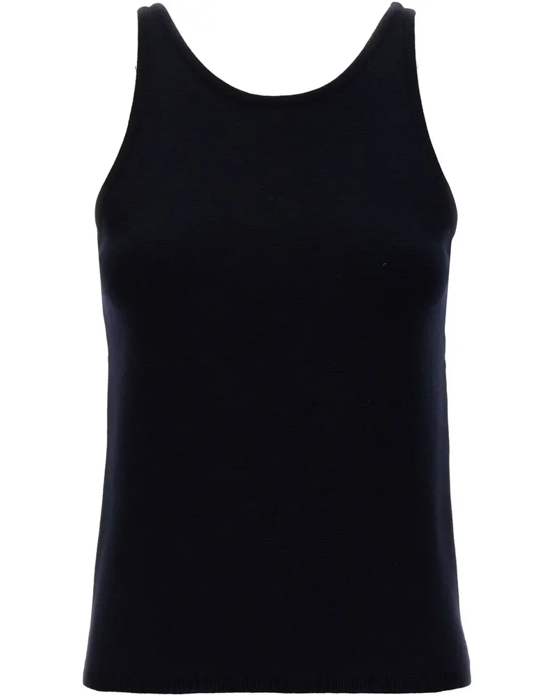 Max Mara Tanktop aus Wollstretch - Blau Blau