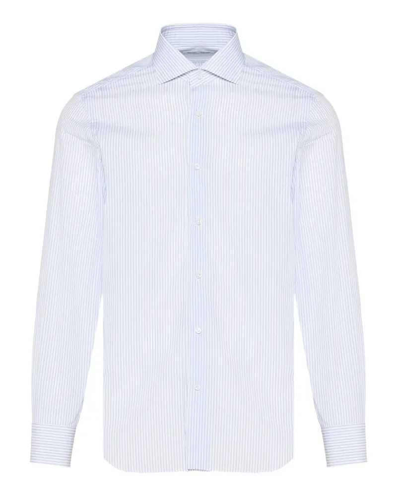 BARBA striped button-down shirt - Blau Blau