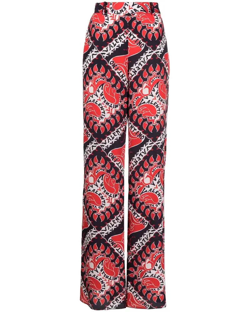 Valentino Garavani Archive Manifesto Straight-Leg-Hose - Rot Rot