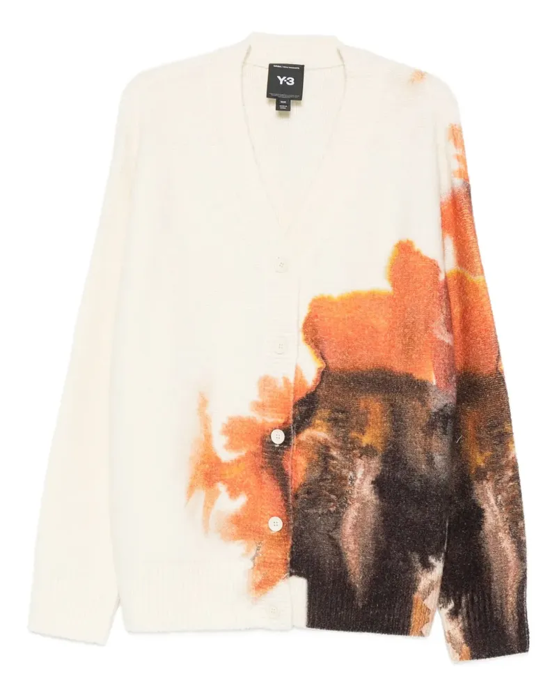 Y-3 Cardigan mit grafischem Print - Nude Nude
