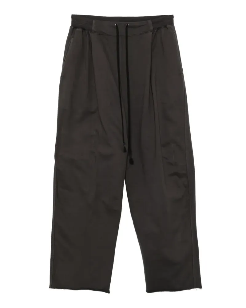 The Viridi-anne drawstring raw-cut trousers - Grau Grau