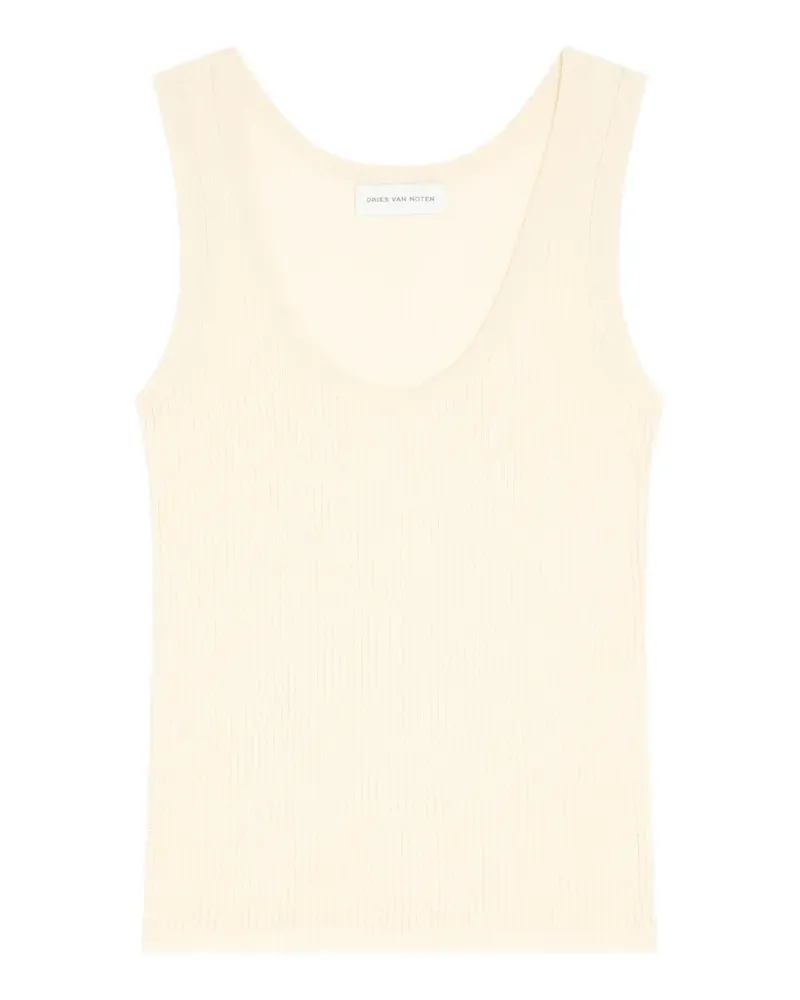 Dries van Noten ribbed tank top - Nude Nude