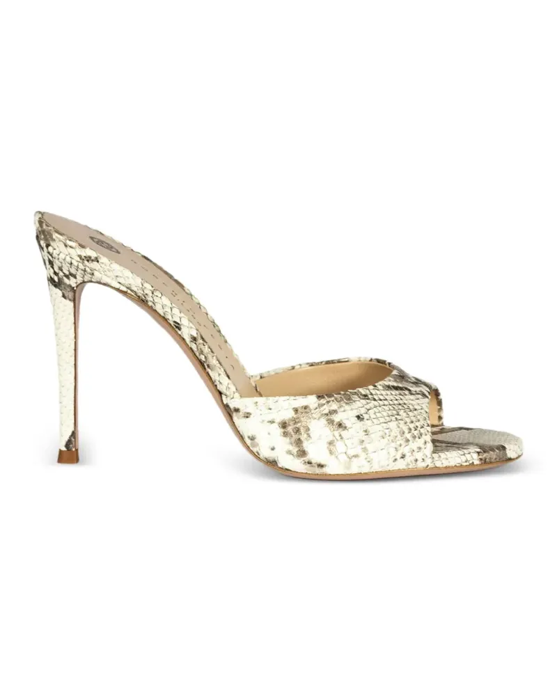 FESTA Milano Ramas Sandalen mit Python-Print - Nude Nude