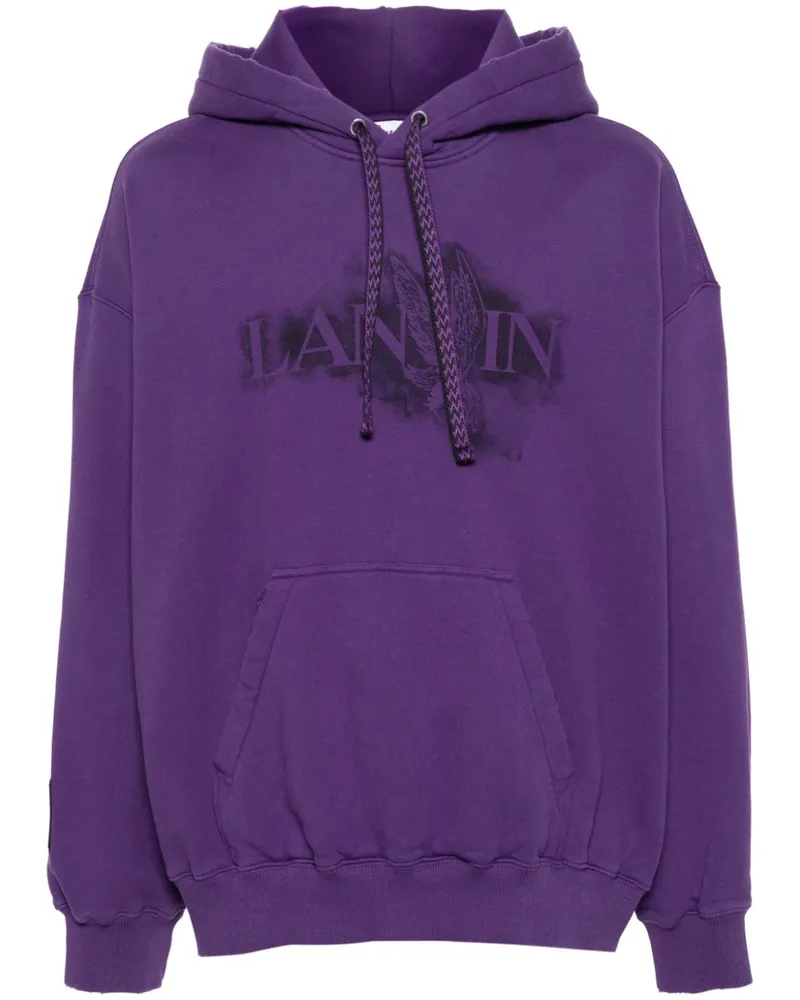 Lanvin x Future Hoodie mit Logo-Print Violett