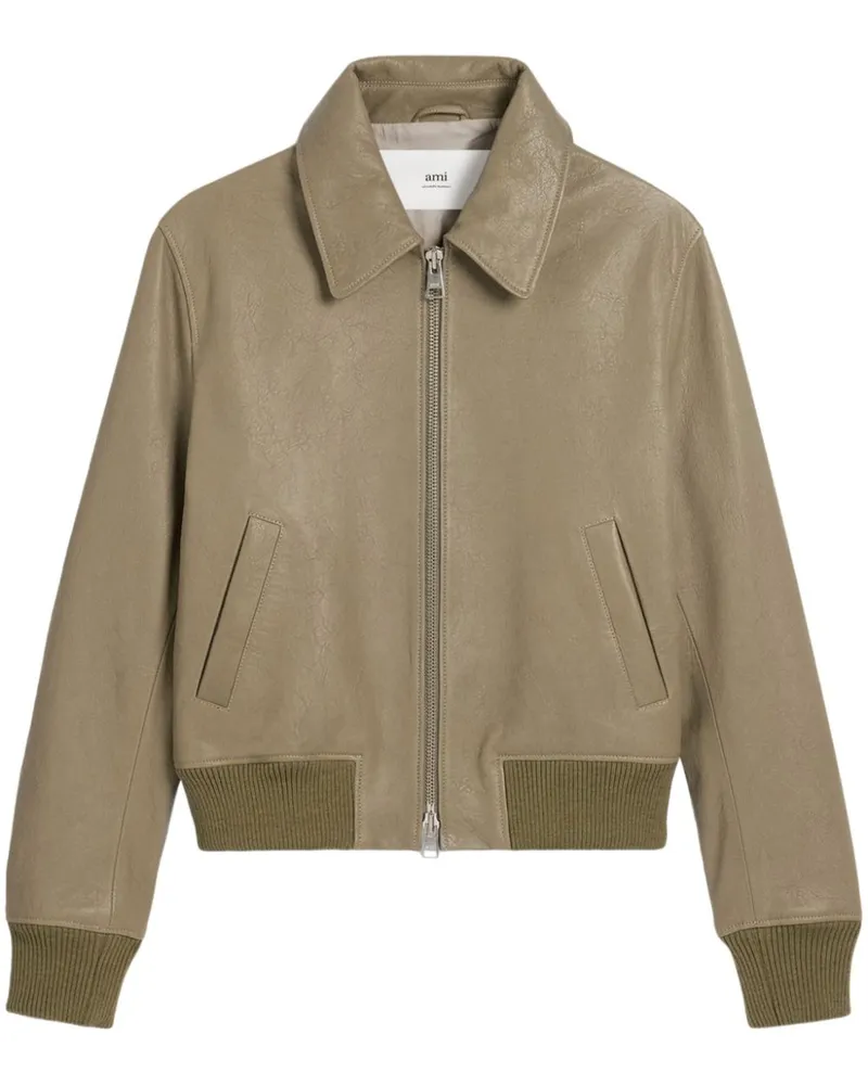 AMI Paris Jacke aus Leder - Nude Nude
