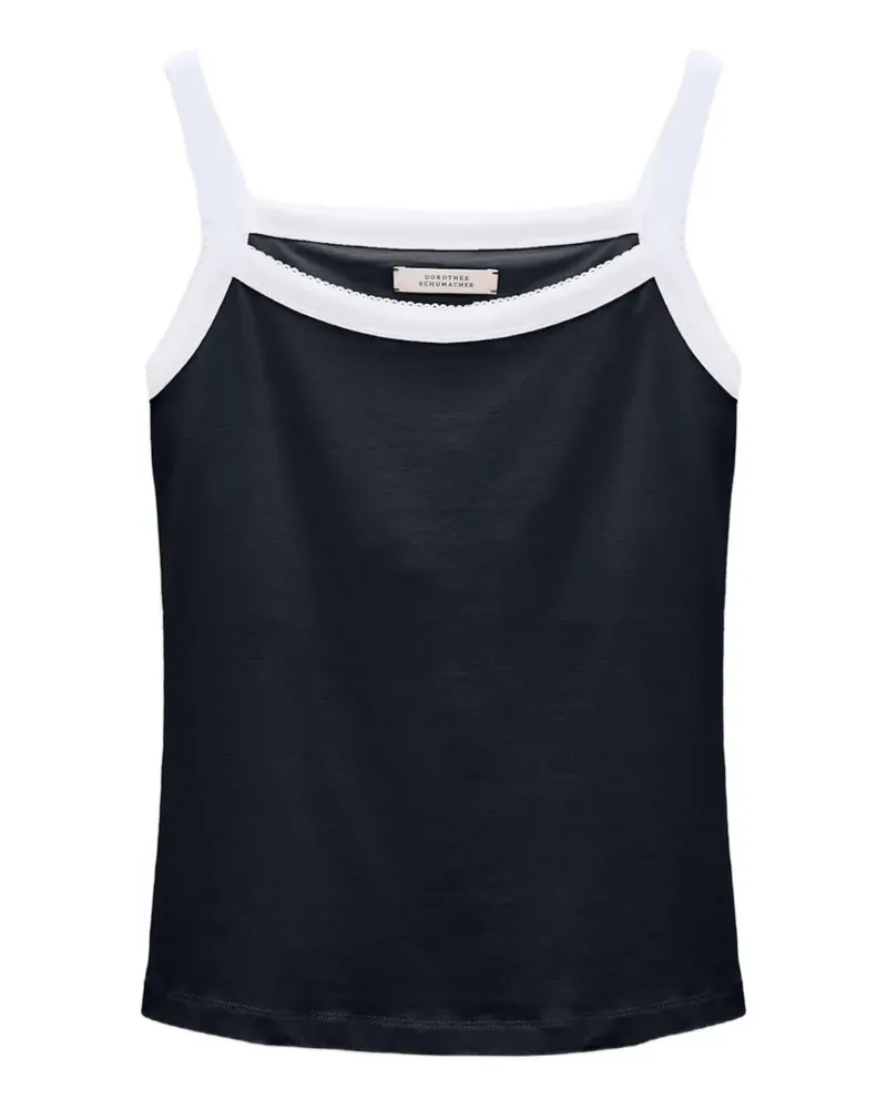 Dorothee Schumacher contrast trim camisole - Blau Blau
