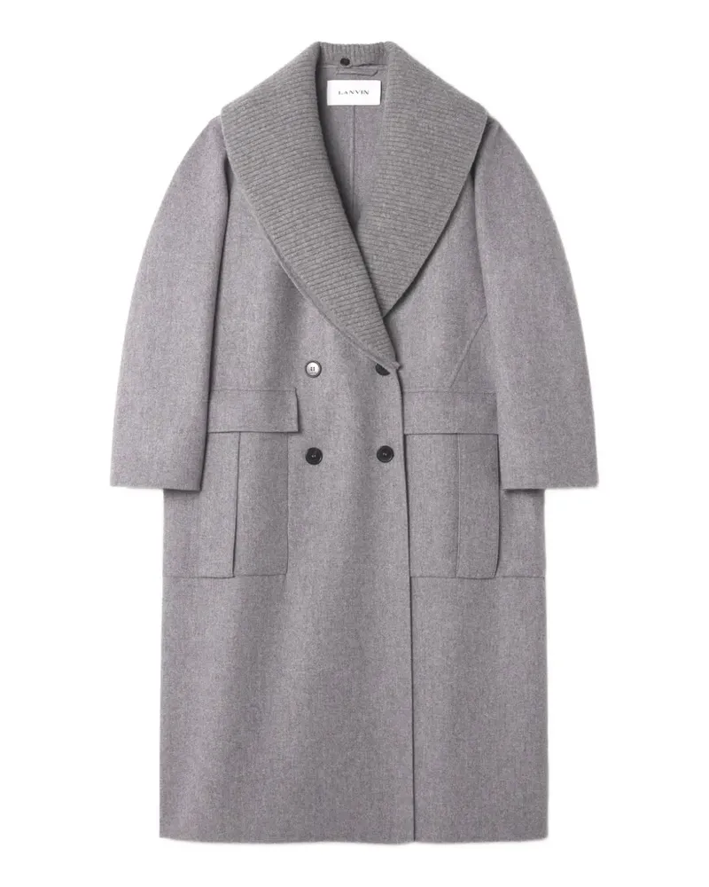 Lanvin Doppelreihiger Mantel - Grau Grau
