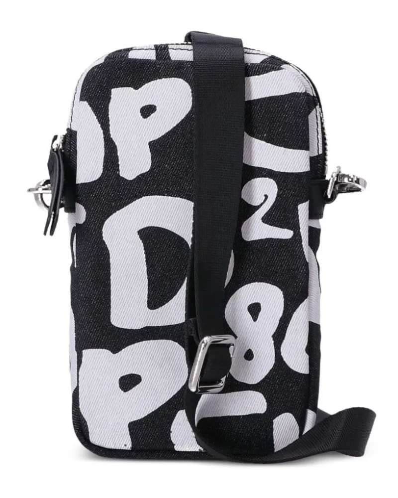 Dsquared2 Pop 80's Mini-Tasche mit Logo-Print - Schwarz Schwarz
