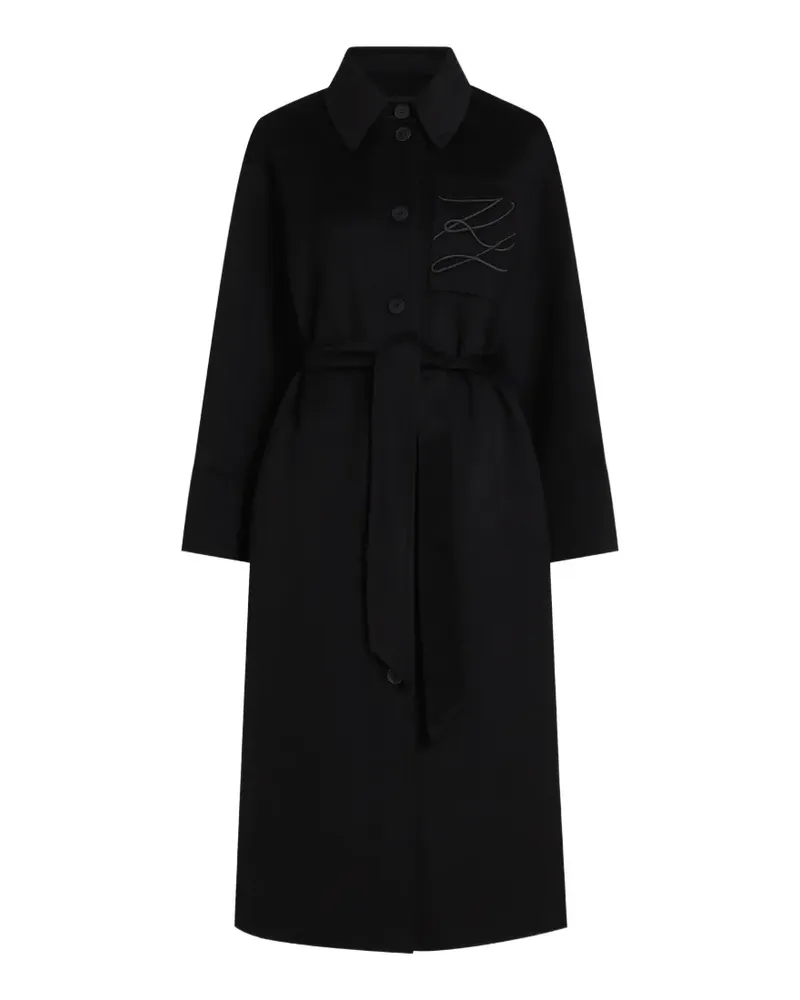 Karl Lagerfeld Mantel mit Gürtel - Schwarz Schwarz