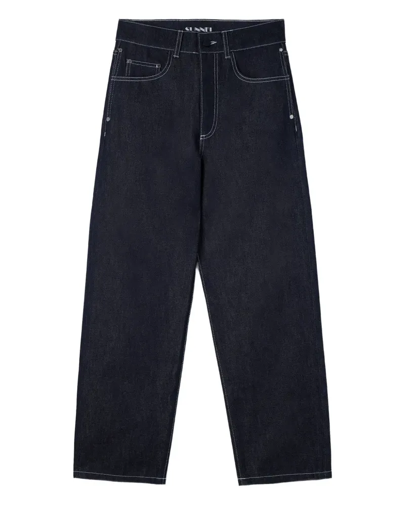 SUNNEI Dunkle Straight-Leg-Jeans - Blau Blau