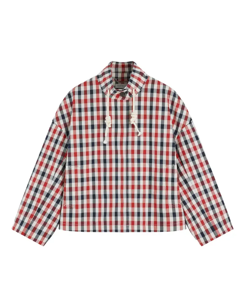 Tommy Hilfiger gingham-check drawstring jacket - Weiß Weiß
