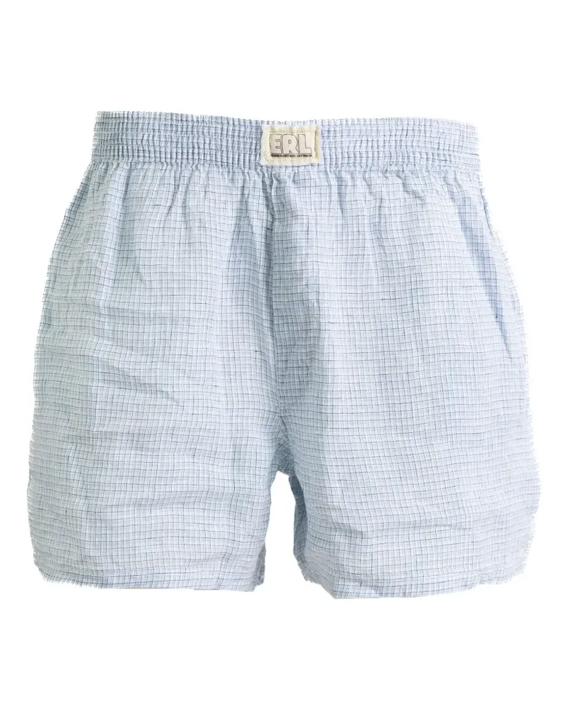 ERL Karierte Boxershorts - Blau Blau