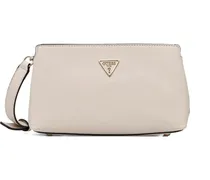 Satchel-Tasche mit Logo-Schild - Nude