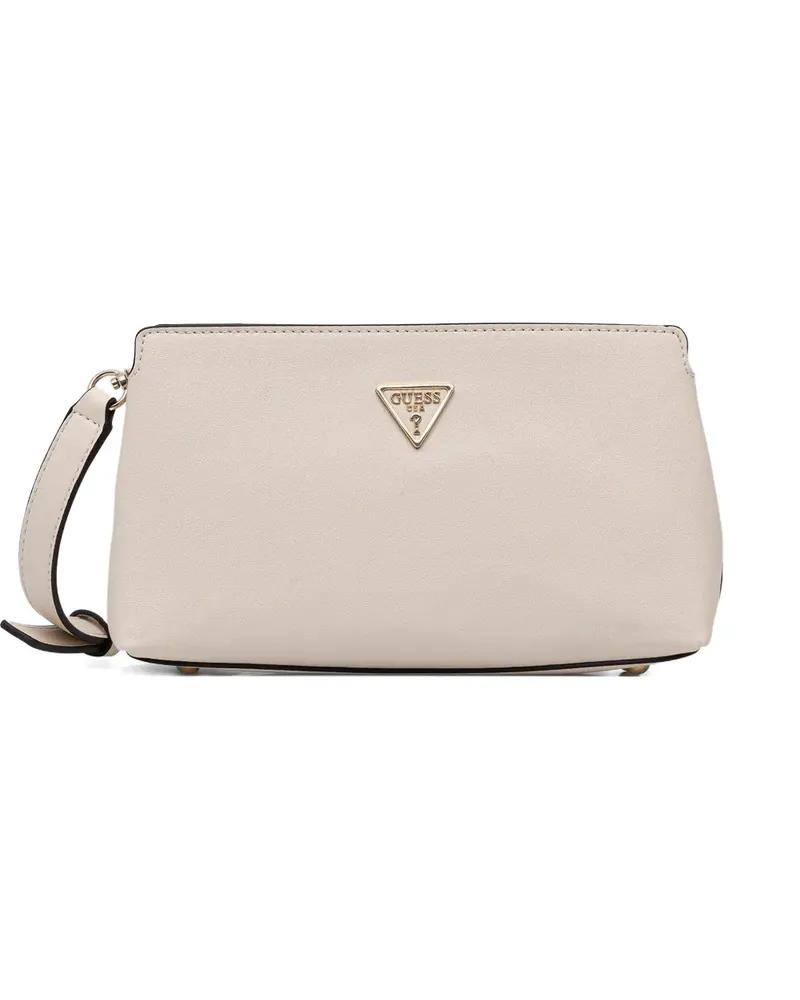 Guess Satchel-Tasche mit Logo-Schild - Nude Nude