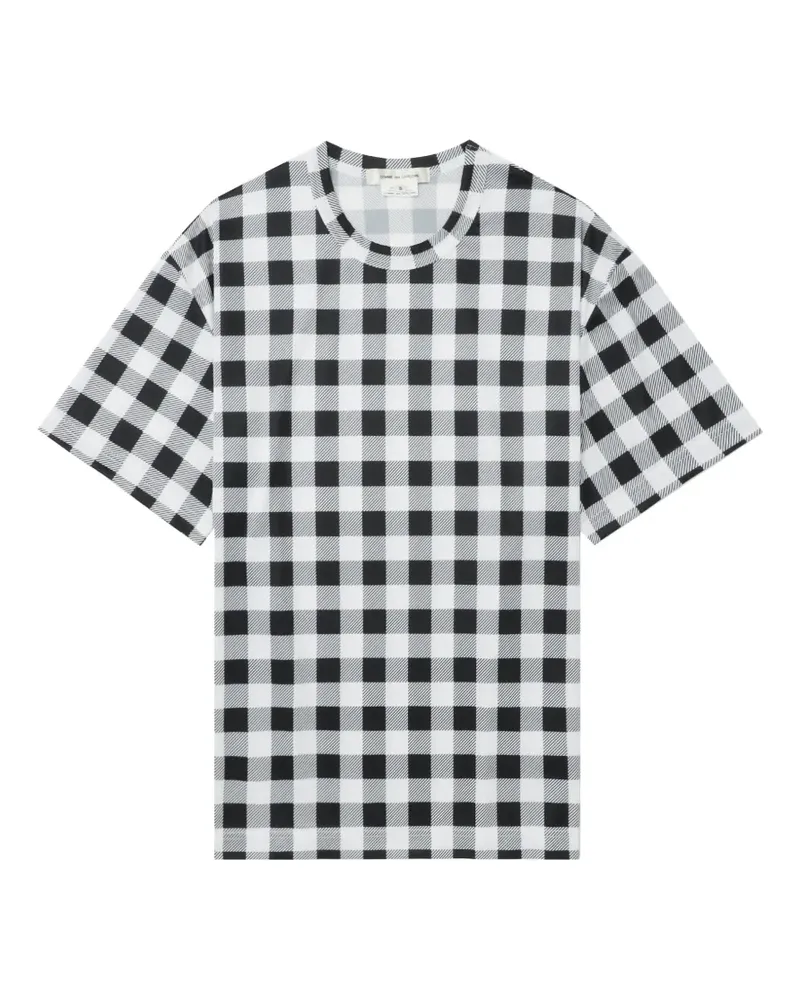 Comme des Garçons check-print T-shirt - Weiß Weiß