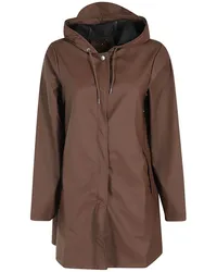 RAINS A-line parka coat Braun