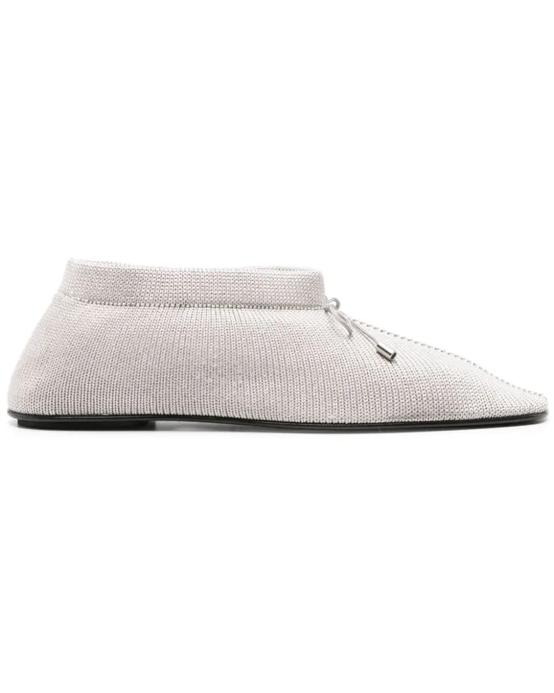 Totême Gestrickte Ballerinas mit Schleife - Grau Grau