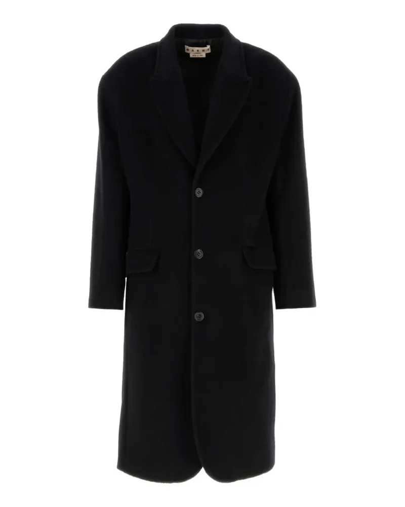 Marni Einreihiger Mantel mit Gürtel - Schwarz Schwarz