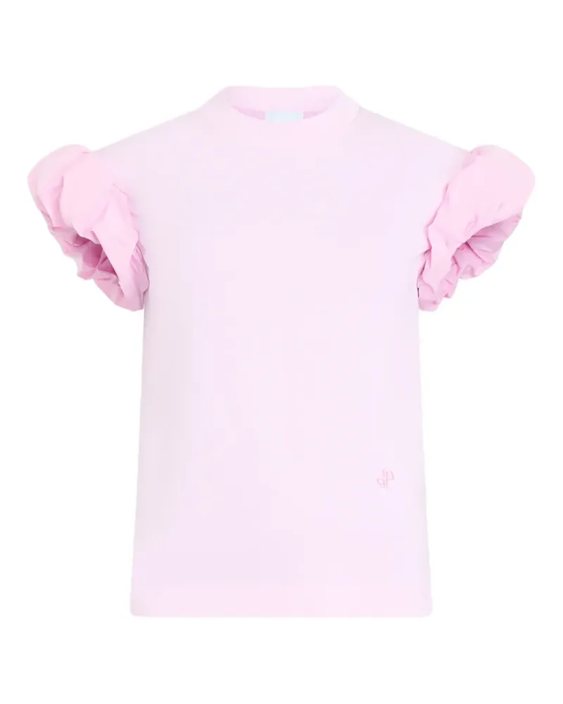 Patou T-Shirt mit Faille-Ärmeln - Rosa Rosa