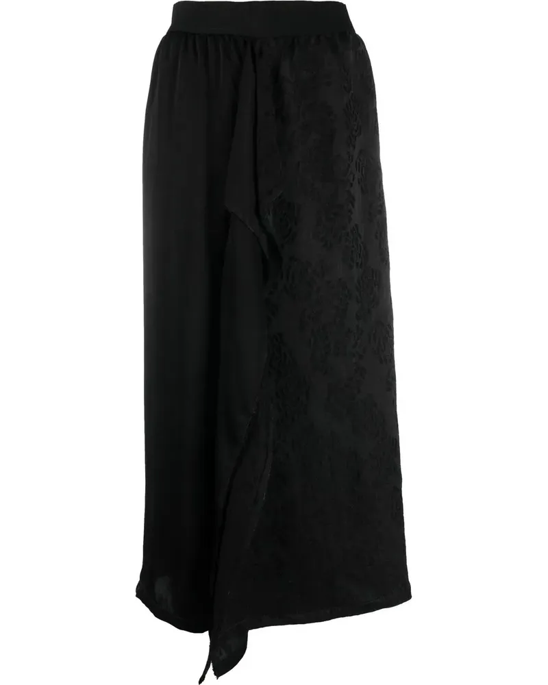 Uma Wang Midirock mit Jacquardmuster - Schwarz Schwarz