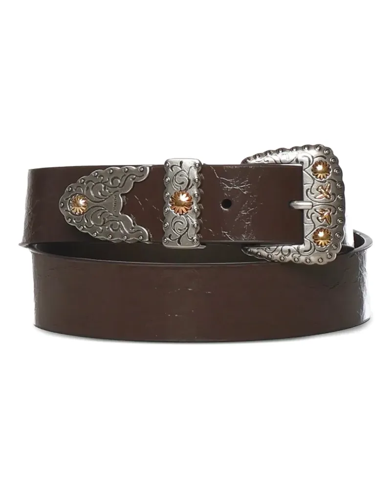 Pinko buckled leather belt - Braun Braun