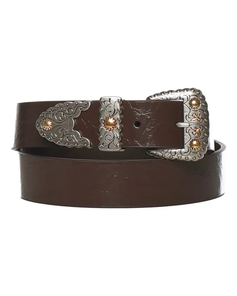 Pinko buckled leather belt - Braun Braun