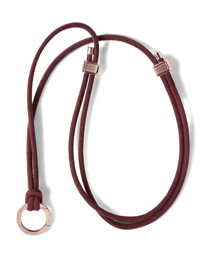 Brunello Cucinelli Alcantara glasses cord with monili - Rot Rot