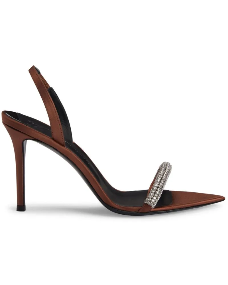 Giuseppe Zanotti Intriigo Galassia Sandalen mit Strass 90mm - Braun Braun