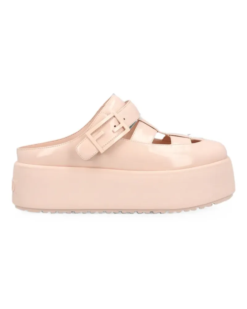 Fendi Sunshine Plateau-Mules mit Schnalle - Rosa Rosa