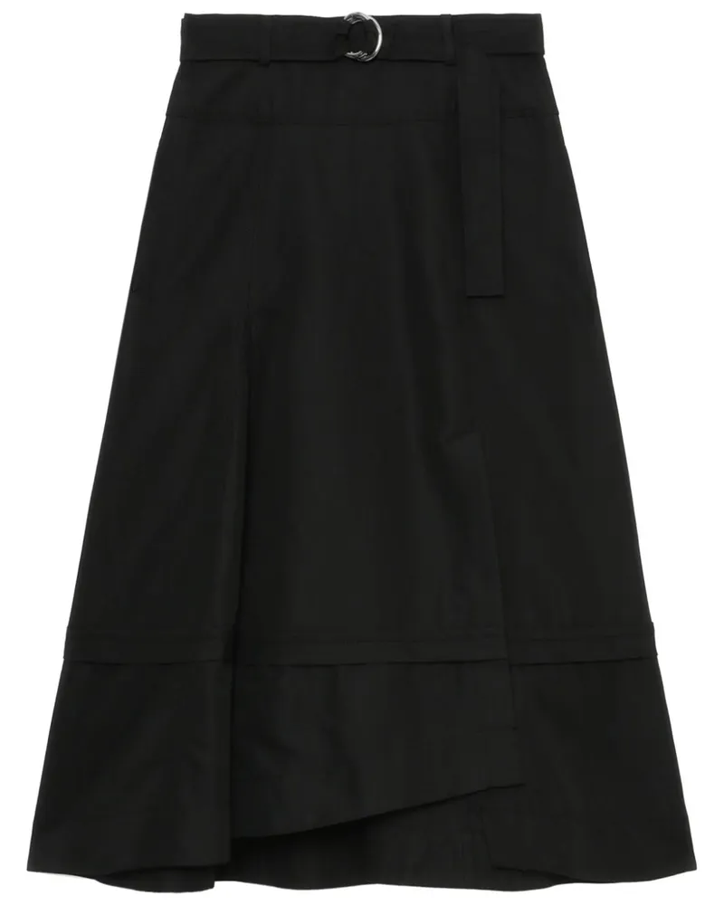 3.1 phillip lim Ausgestellter Rock mit Gürtel - Schwarz Schwarz