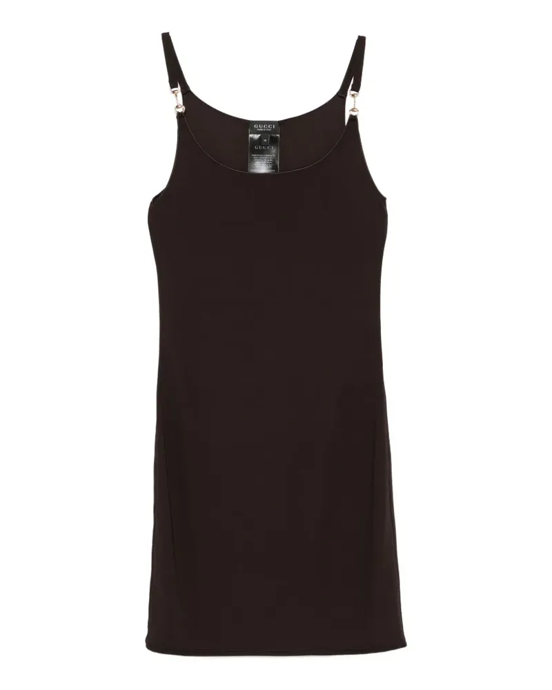Gucci Minikleid mit Horsebit-Detail - Schwarz Schwarz