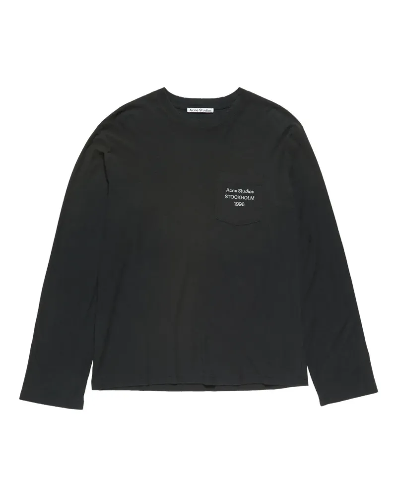 Acne Studios pocket-detail long-sleeve T-shirt - Schwarz Schwarz