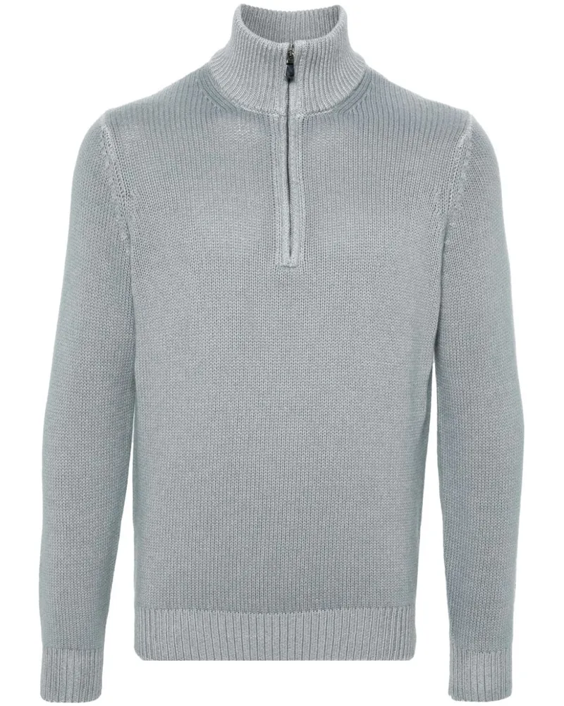 Dell'oglio Pullover mit Stehkragen Grau