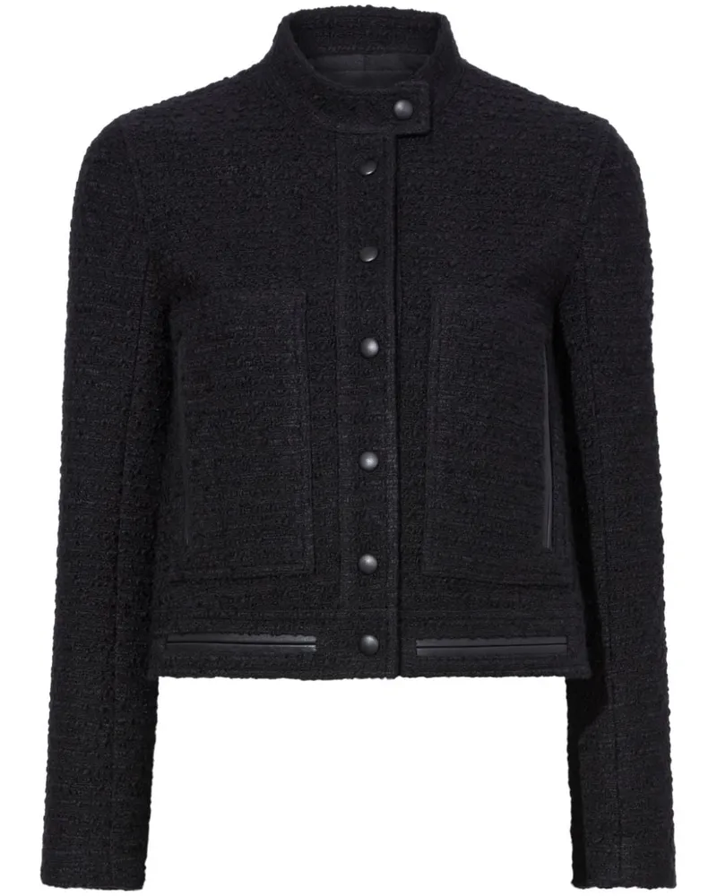 Proenza Schouler Alice Tweed-Jacke mit Druckknöpfen - Schwarz Schwarz