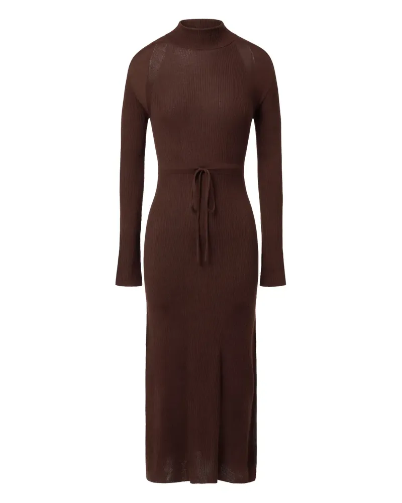 A.P.C. Maxikleid mit Rundhalsausschnitt - Braun Braun