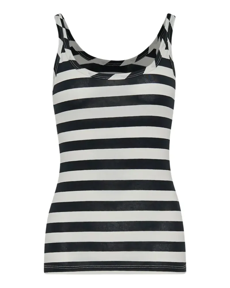 MSGM striped tank top - Schwarz Schwarz