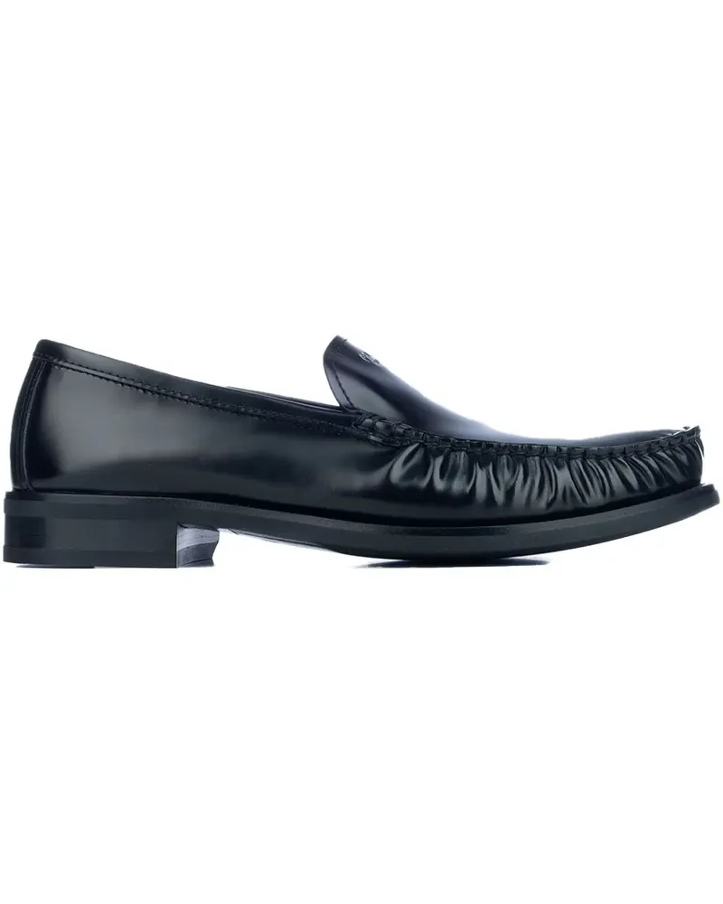Prada Loafer mit Faltendetails - Schwarz Schwarz