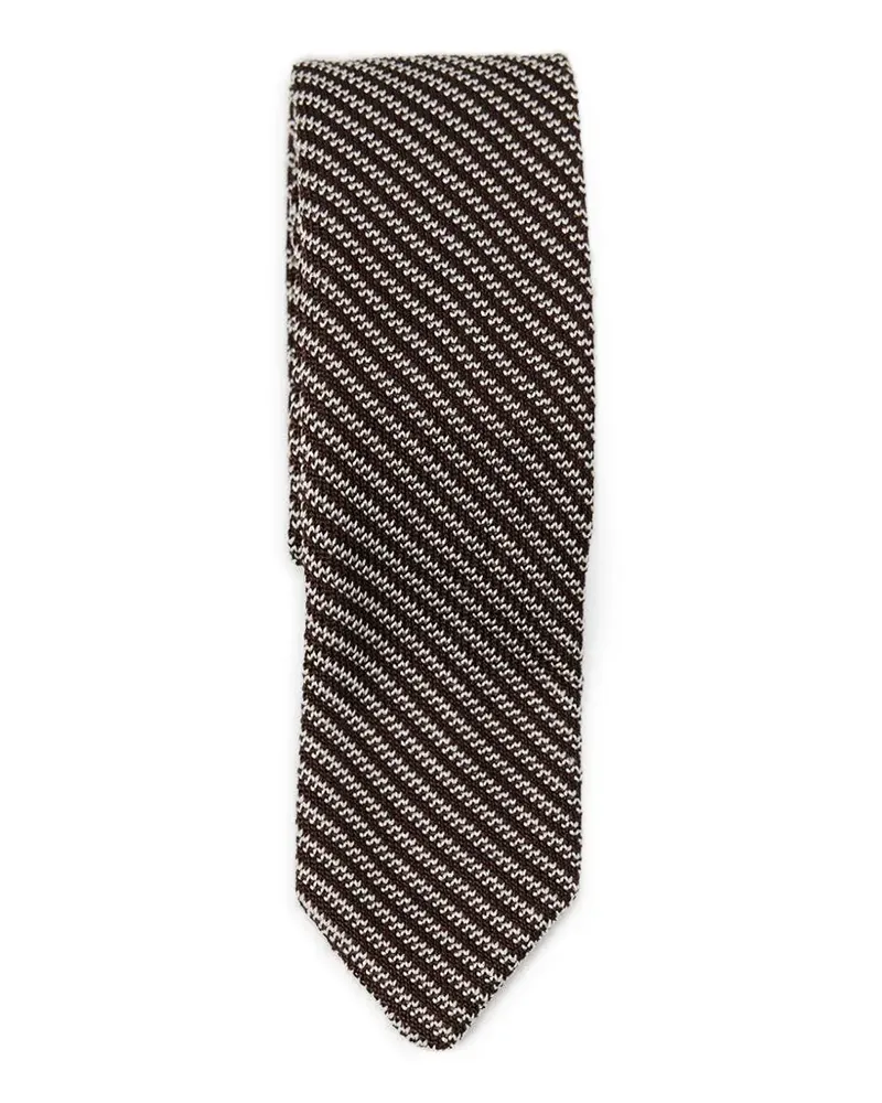 Mfpen Formal striped-pattern tie - Braun Braun