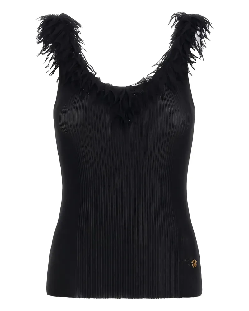 Roberto Cavalli Geripptes Tanktop - Schwarz Schwarz