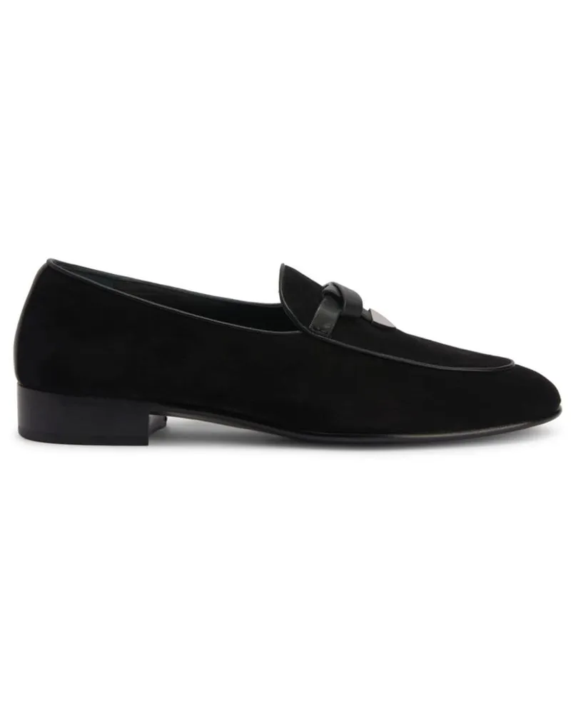Giuseppe Zanotti Ewerton Loafer aus Wildleder - Schwarz Schwarz