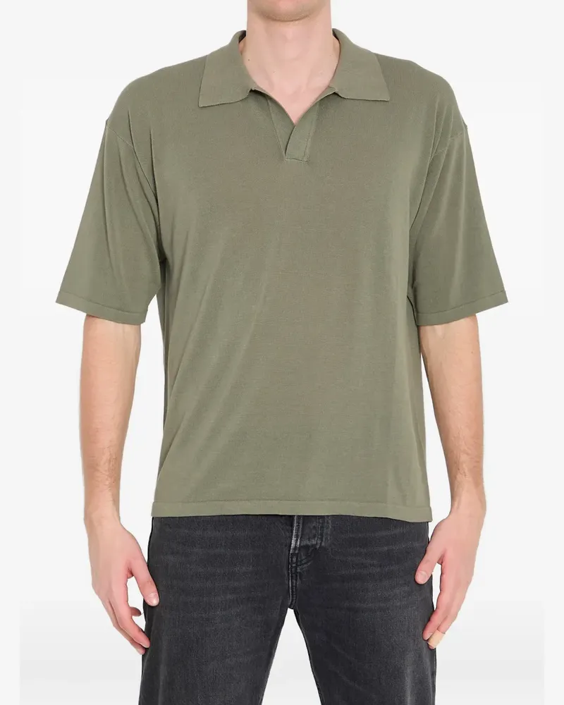 Roberto Collina ribbed V-neck T-shirt - Grün Grün