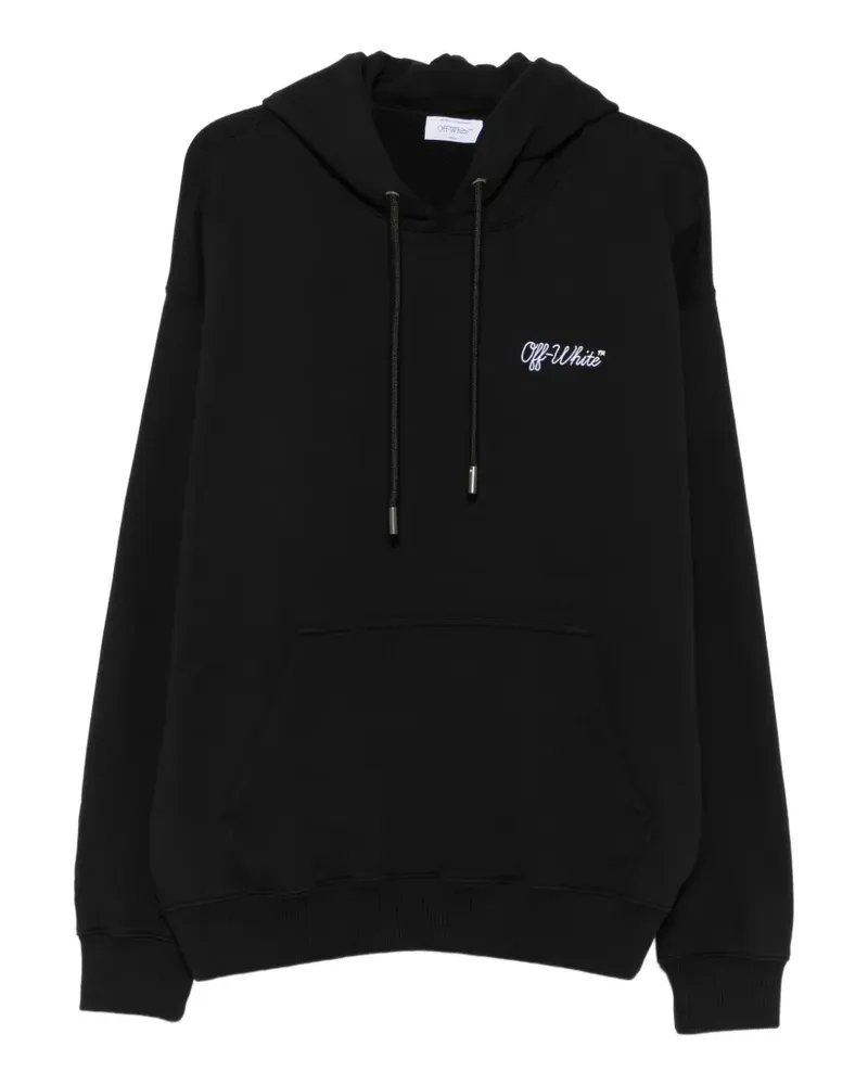 OFF-WHITE Hoodie mit Logo-Stickerei - Schwarz Schwarz