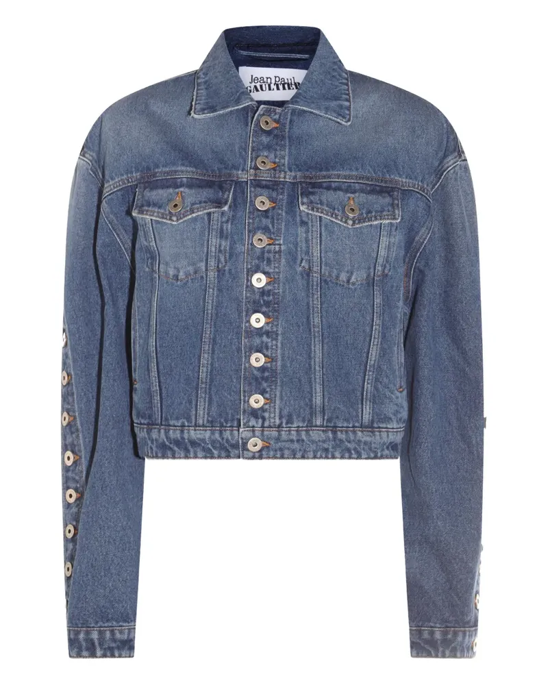 Jean Paul Gaultier Cropped-Jacke aus Denim - Blau Blau
